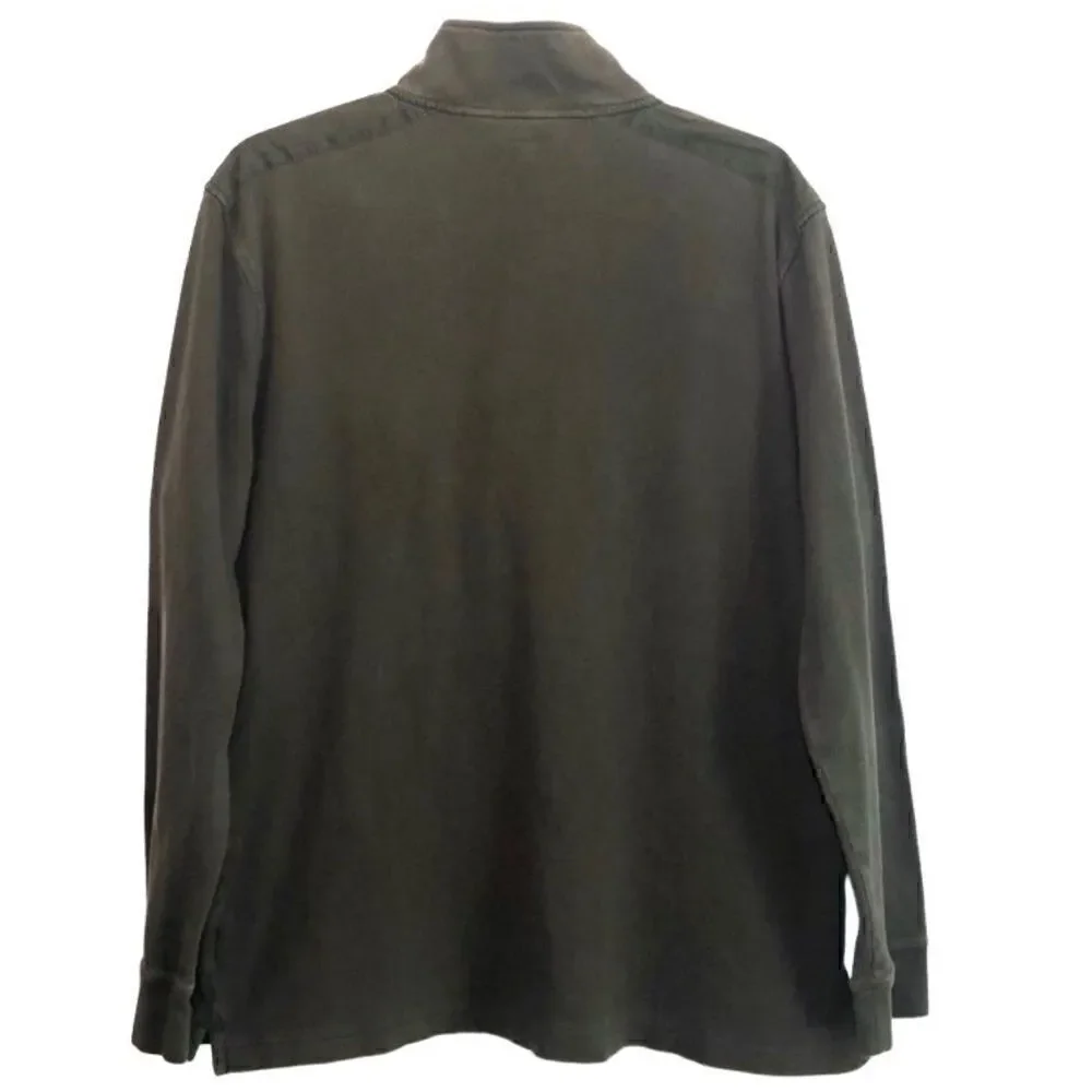 Banana Republic Long Sleeve Cotton Pullover in Faded Olive Green Men’s Large